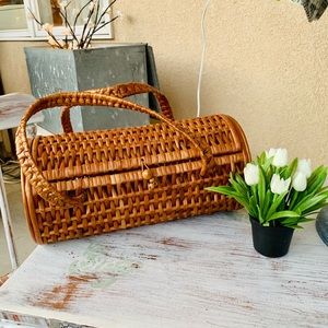 Vintage Woven Basket Purse
